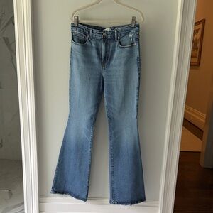 Good American Light Blue Flare Jeans